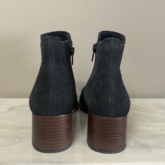Lucky Brand Lilye Black Suede Ankle Booties Size 6 - Picture 7 of 11